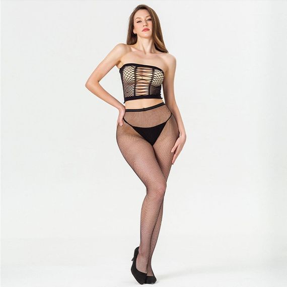Колготки в дрібну сітку Babydoll 46 Чорний 8006 | Зображення 4