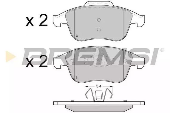 Колодки передні гальмівні Renault Laguna 07-/Megane 12-(ATE) (155,3x63x18), Bremsi (BP3430) | Зображення 2