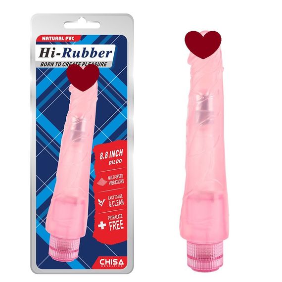 Вибратор реалистичный на батарейках Chisa Hi-Rubber, розовый sexstyle