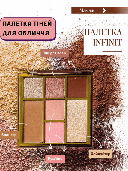 Палетка тіней для обличчя Infinit Farmasi 9,2 г