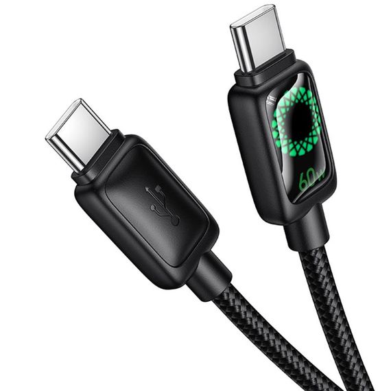 Дата кабель Hoco U146 Mundo Type-C to Type-C 60W (1.2m) Black | Зображення 2