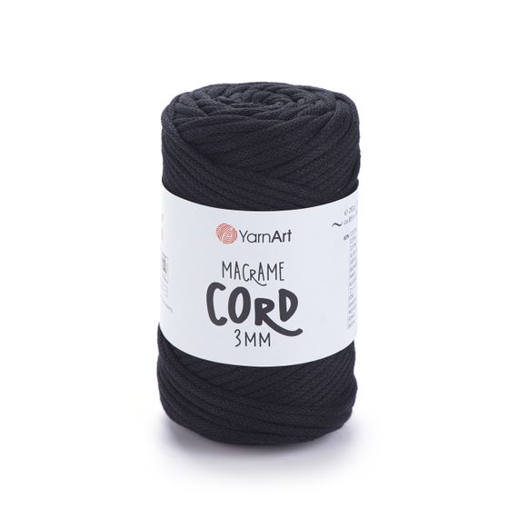 Пряжа Macrame Cord 3 mm (Макраме Корд), 250 г, 85 м — Бавовняний шнур для в’язання та макраме
