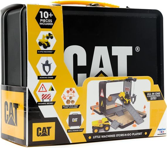 Ігровий набір CAT Little Machines Store N Go: портативний будівельний майданчик у кейсі | Зображення 1