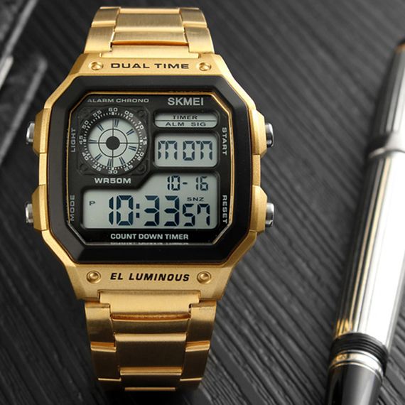Чоловічий годинник Skmei 1335GD Gold | Зображення 3