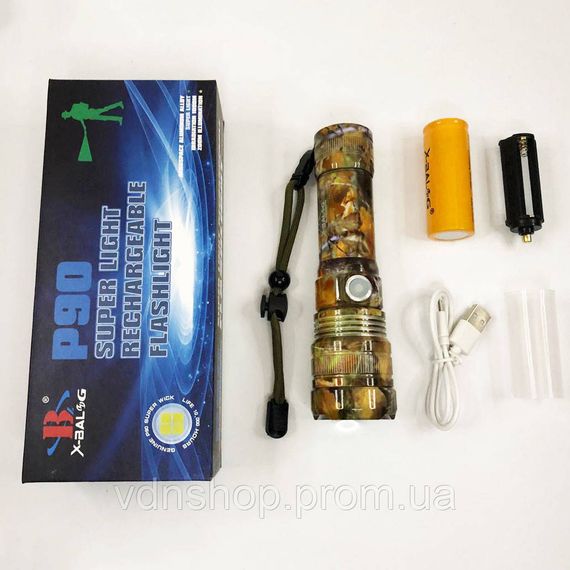 Ручний ліхтар з високою яскравістю, Ліхтарик світлодіодний ручний акумуляторний портативний RO-46 | Зображення 7