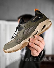 Мужские кроссовки huarachi   хаки/ чорный ДЛ6603