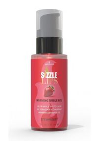 Зігрівальний масажний гель Sensuva Sizzle Lips Strawberry (59 мл), без цукру, їстівний Sex Aura