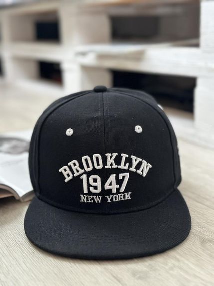 Кепка снепбек (Snapback)  Brooklyn 1947 NY Чорний 56-61р (9021) | Зображення 3