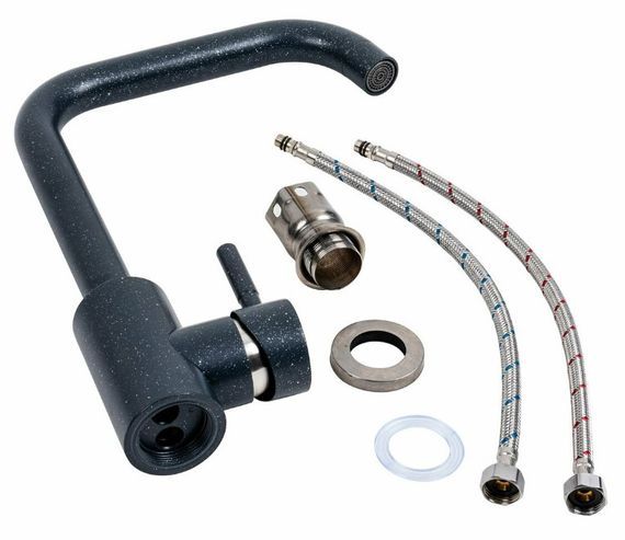 Смеситель для кухни Platinum NS02B (3008B) Антрацит (SP000039883) | Зображення 1