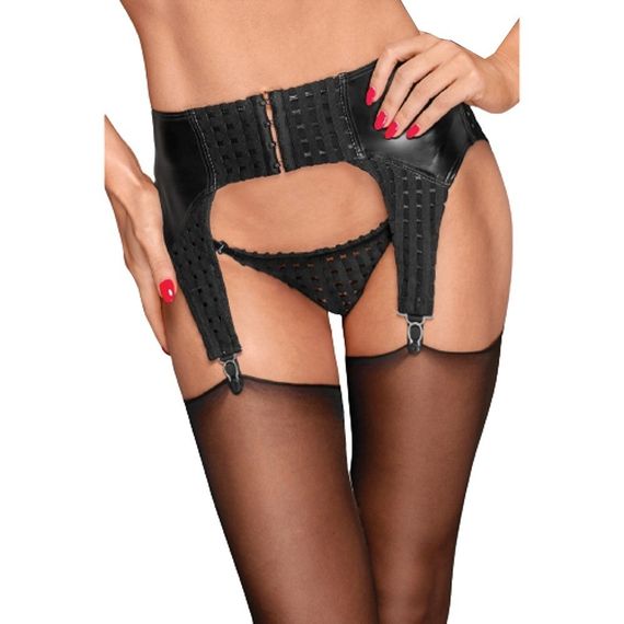 Пояс для панчох із перфорацією Noir Handmade F178 чорний, S sexstyle | Зображення 1