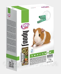 Повнораціонный корм для морських свинок Lolo Pets 1 кг LO-71302