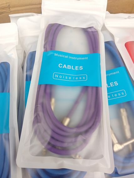 Гитарный инструментальный кабель фиолетовый гитары электрогитары 3м | Зображення 1