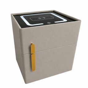 Прикроватная тумбочка VEN-1734-TUMB 42×42×50 см с сейфом и беспроводной зарядкой
