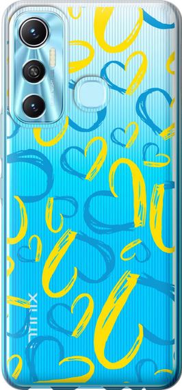 Чехол на Infinix Hot 11 Сердца UA "5292u-2762-17620"