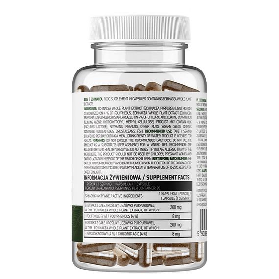 Натуральна добавка для спорту OstroVit Echinacea 90 Veg Caps | Зображення 1