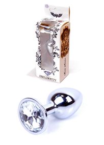 Анальна пробка B - Series HeavyFun Jewellery Silver Plug, прозора