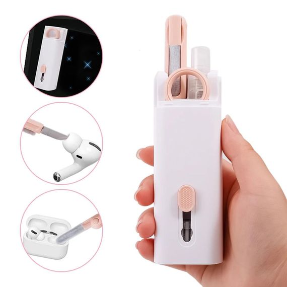 Многофункциональный набор 7в1, для чистки клавиатуры, наушников, экранов / Щетка для чистки гаджетов | Зображення 5