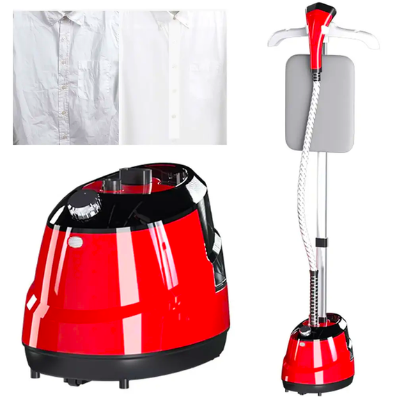 Вертикальный отпариватель для одежды Garment Steamer 2000W / Красный Паровой утюг для всех видов ткани | Зображення 1