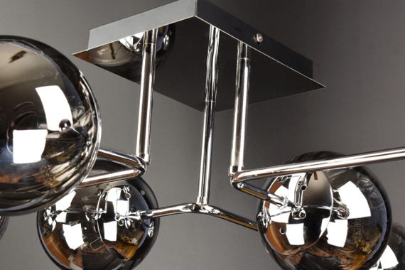 Люстра стельова на 6 лампочок 25892 Хром 21х72х78 см. | Зображення 3