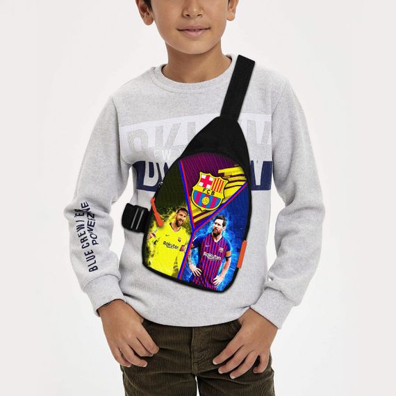 Сумка через плече дитяча Ліонель Мессі 29х17 см сумка слінг для хлопчика (02070)