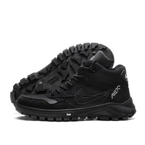Черевики Nike  зимові шкіряні, хутро чорні