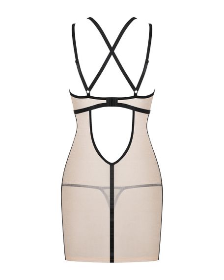 Сорочка Nudelia Chemise Obsessive S / M, Бежевий, S/M | Зображення 5