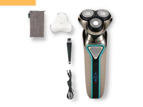 Електробритва для чоловіків роторна для вологого та сухого гоління з плаваючими головками XPRO V-323 сіра (41587-16008_554)
