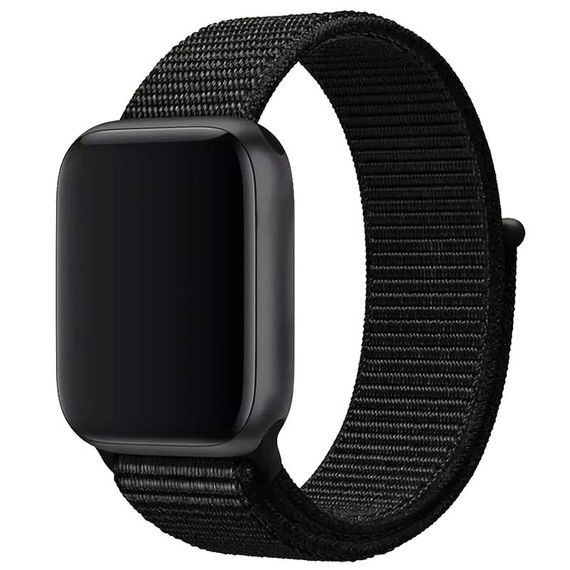 Ремінець Nylon для Apple Watch 42(ser.1-3)/44/45/46/49mm Чорний / Black