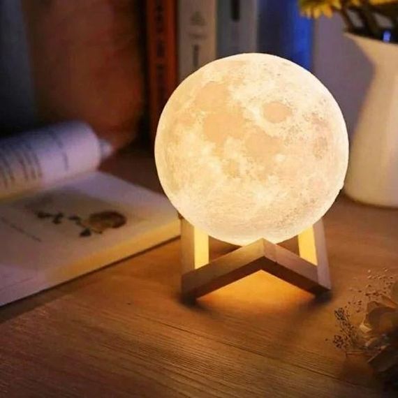 Настольный 3D светильник – ночник Луна ∙ Magic 3D Moon Lamp | Зображення 1