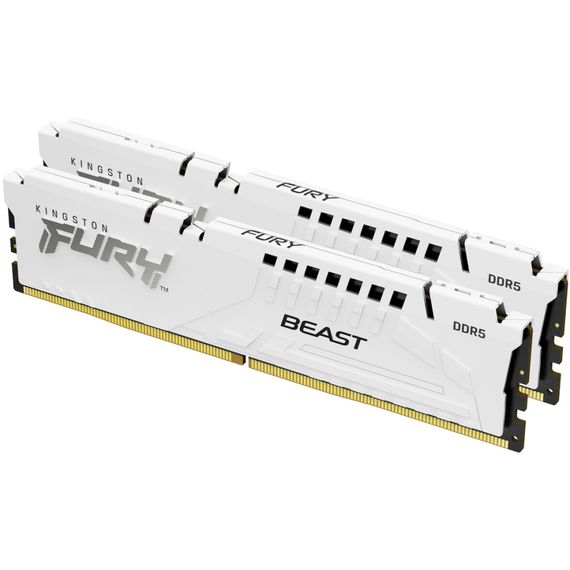 Модуль памяти для компьютера DDR5 64GB (2x32GB) 5600 MHz Beast White EXPO Kingston Fury (ex.HyperX) (KF556C36BWEK2-64) | Зображення 1