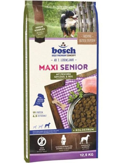 Bosch HPC Maxi Senior Сухий корм для собак з птицею і рисом 12.5 кг
