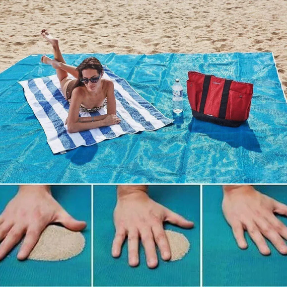Анти-песок пляжный коврик Sand Free Mat подстилка антипесок,пляжное покрывало | Зображення 2