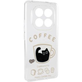 Чохол TPU Clear Joy для Xiaomi Redmi Note 14 Pro 4G Coffee