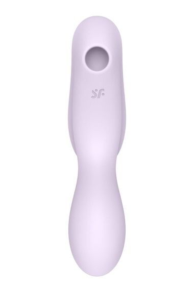 Двойной вибратор с вакуумной стимуляцией Satisfyer Curvy Trinity 2 сиреневый sexstyle | Зображення 1