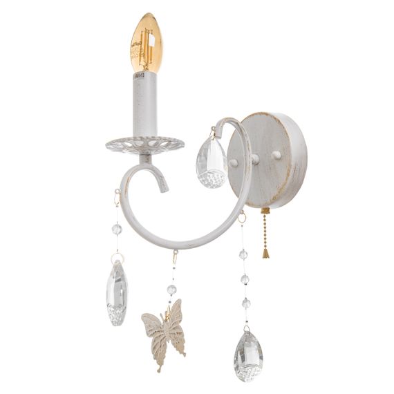 Бра настенное накладное классическое BCL-691W/1 E14 WH+G