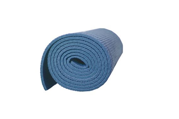 Килимок для йоги та фітнесу PowerPlay 4010 PVC Yoga Mat Темно-синій (173x61x0.6) | Зображення 6