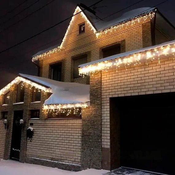 Гірлянда-бахрома Сіті XPRO 200 LED, 5 м, теплий білий світло (23457489602_735) | Зображення 1