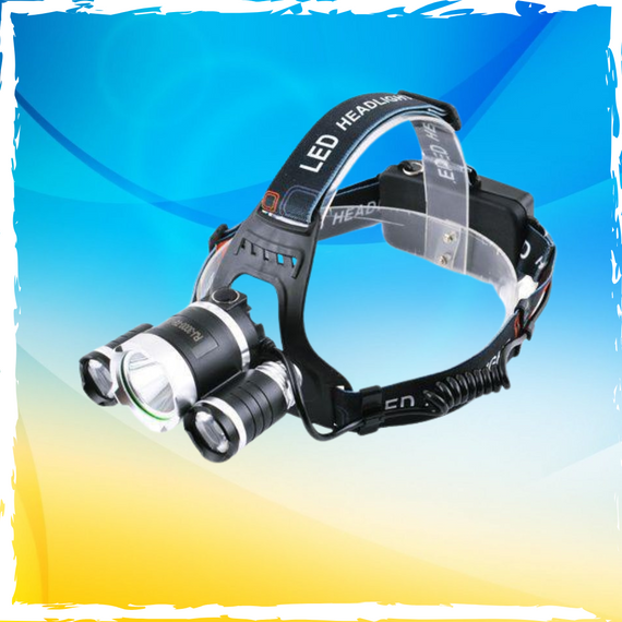 Налобний Ліхтар Bailong RJ 3000 Т6. Ліхтарик налобний. Тактичний, яскравий, потужний