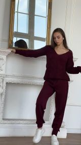 Костюм в’язка бордовий