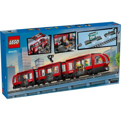 Конструктор LEGO City Трамвай і вокзал у центрі міста 811 деталей (60423) | Зображення 1