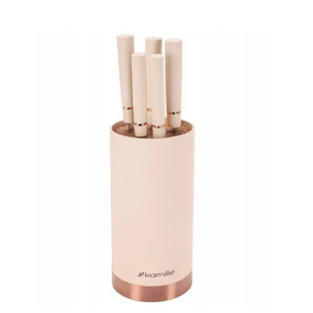 Набір ножів 6 предметів кругла біла