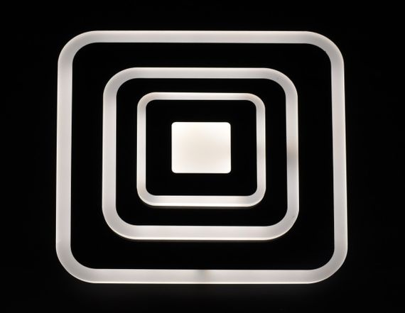 Сучасний квадратний світильник стельовий LED для кімнати кухні ванної 26134 Чорний 4х25х25 см. | Зображення 2