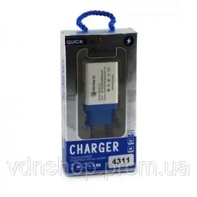 Адаптер Fast Charge QC3.0 USB AR 60/4311 WHITE