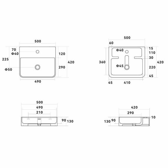 Раковина Qtap Nando LT 500х420х130 White QT12116146AW | Зображення 1