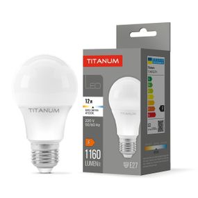 Світлодіодна лампа TITANUM A60 12W E27 4100K 220V