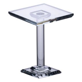 Тортівниця скляна на ніжці 12×12×18 см кругла стійка для торта, капкейків HP-4-71M