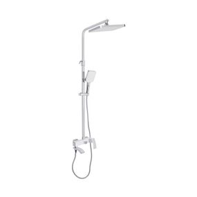 Душова система універсальна Qtap Swan Cascada на три споживача (з виливом) QTSWA111CRW45570 Chrome/White