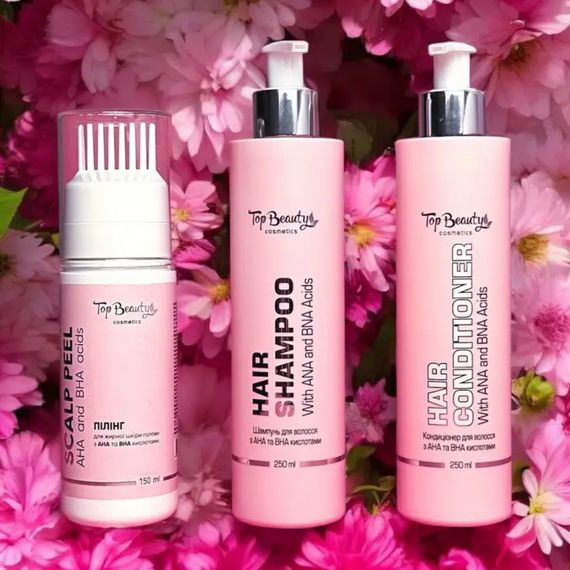 Шампунь для волосся з АНА та ВНА кислотами Top beauty | Зображення 2