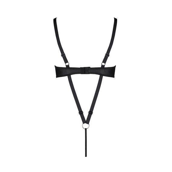 Боді з екошкіри Passion Celine Body 4XL/5XL black, з доступом, відкритий, L/XL | Зображення 5