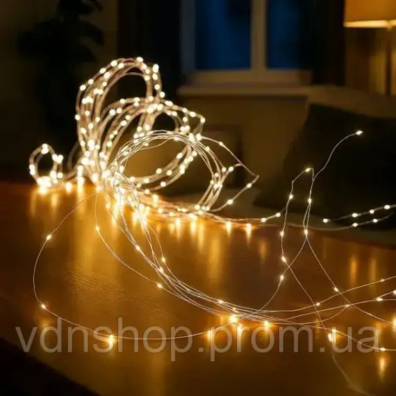 Гірлянда Кінський хвіст 600 LED 20 ниток довжина 3 метри, жовтий | Зображення 2